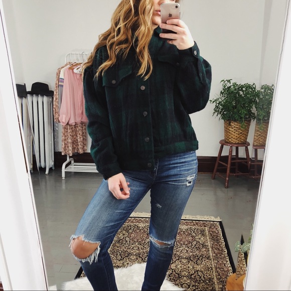 Vintage Jackets & Blazers - Vintage Wool Plaid Jacket